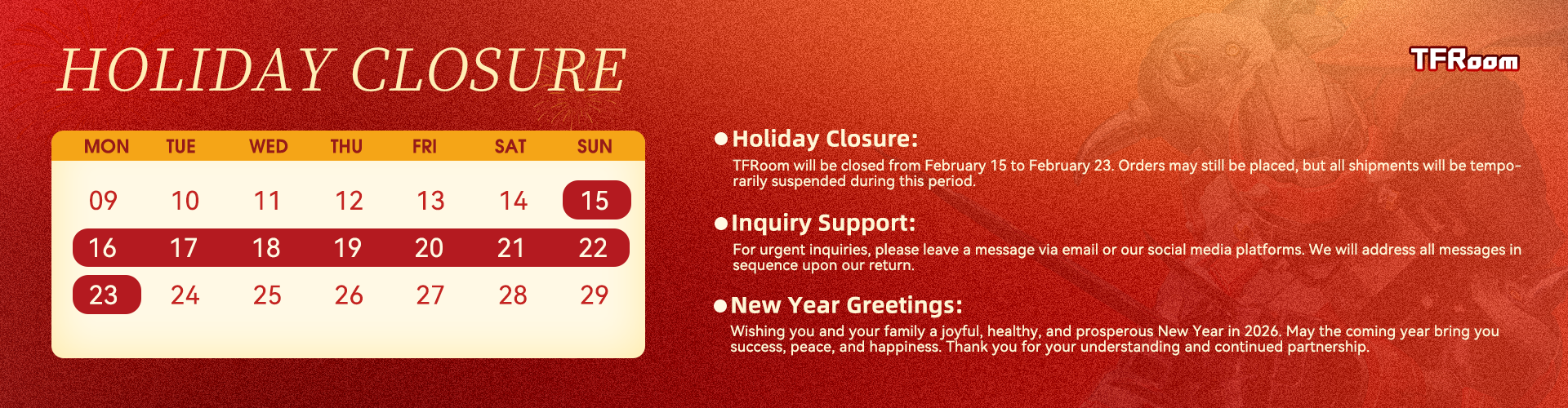 2026 CNY Notice
